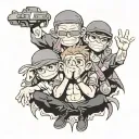 code name kids next door see no evil hear no evil speak no evil tattoo design idea