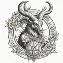 Trimûrti baphomet pointed tattoo design tattoo design idea
