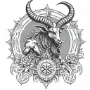 Trimûrti baphomet pointed tattoo design tattoo design idea