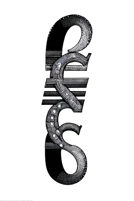 euro symbol tattoo design idea