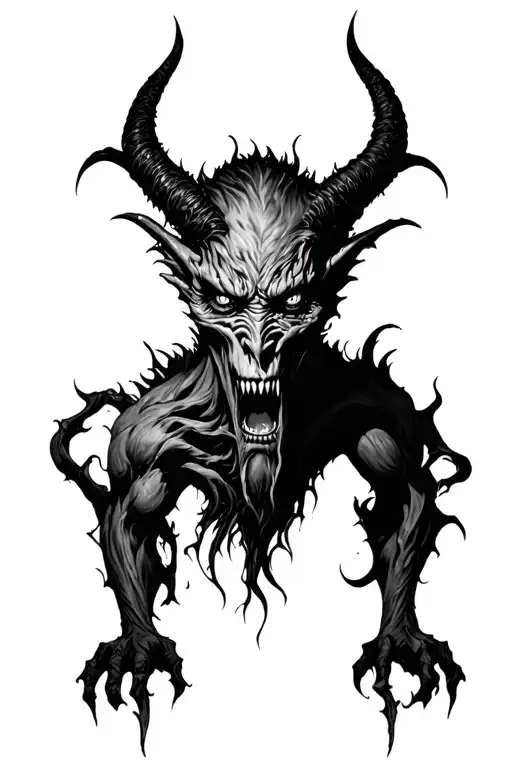 demon of wrath with the eyes blurred our tattoo design idea