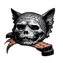 Brick tattoo design idea