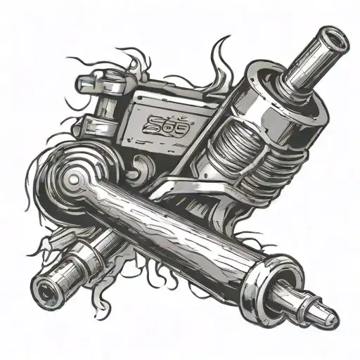 welding rod leaning tattoo design idea