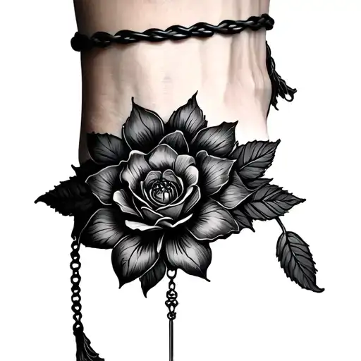 Ankle Bracelet tattoo design idea