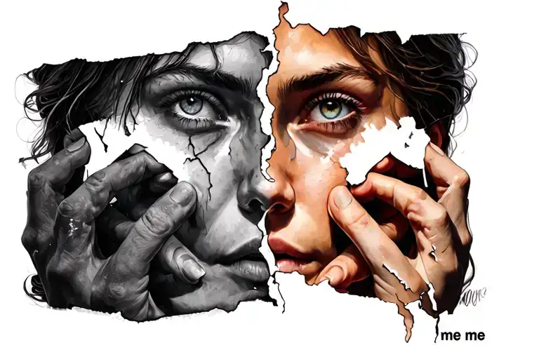 broken me vs me tattoo design idea