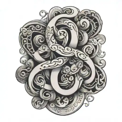 Elijah, Callie, Paisley, Baby T, Harmony infinity sign tattoo design idea