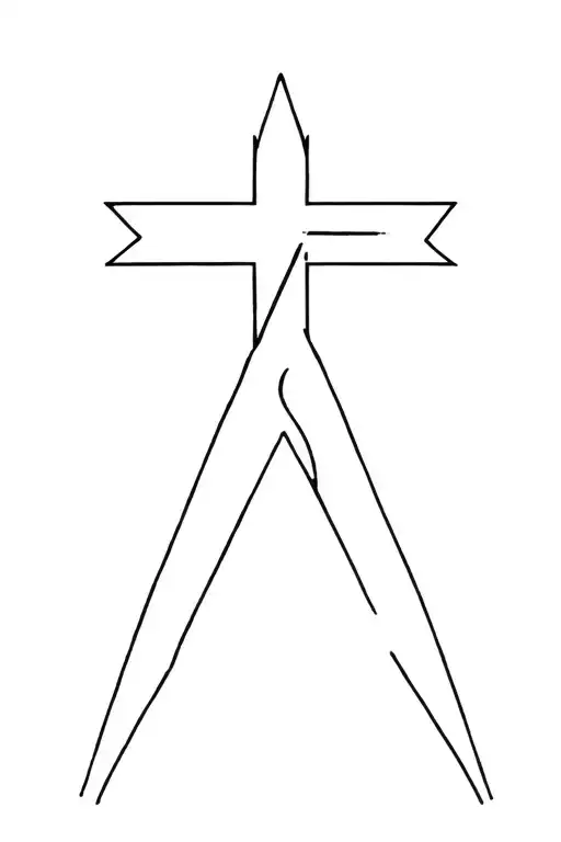 Christian physics cross fineline tattoo design more feminine tattoo design idea