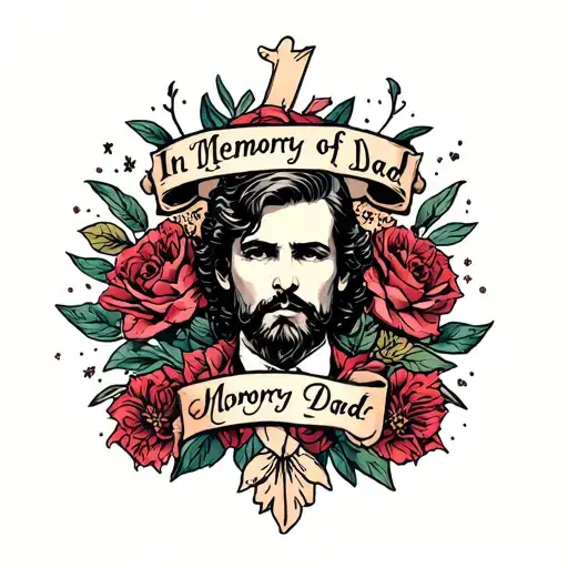 In Memory Of Dad tattoo design idea