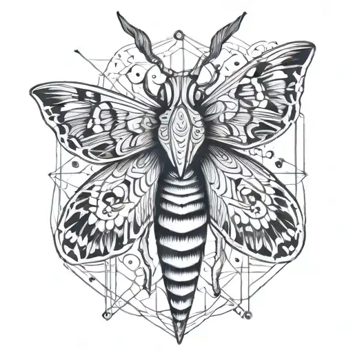 death moth sketch style tattoo tattoo design idea