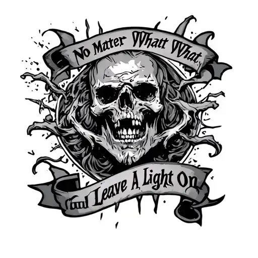 Papa Roach with "No Matter What" and "Leave a Light On" tattoo design idea