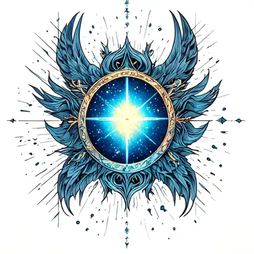 dnd celestial full body tattoo design idea