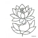 Brick By Brick with a lotus flower blooming tattoo design idea