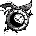 clock face tattoo design idea