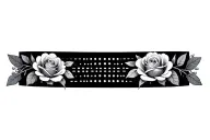 morse code braclet roses and leaves tattoo design idea