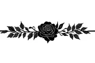 morse code braclet roses and leaves tattoo design idea