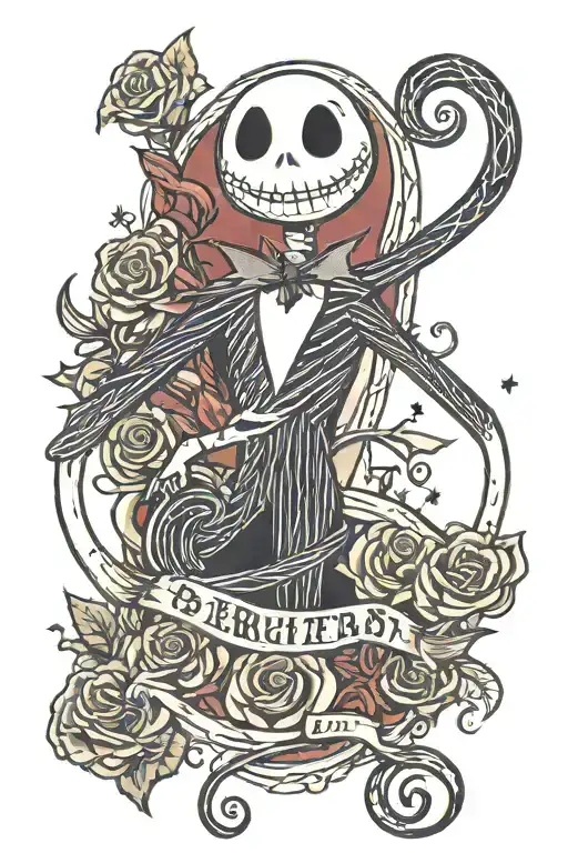 nightmare before Christmas tattoo design idea