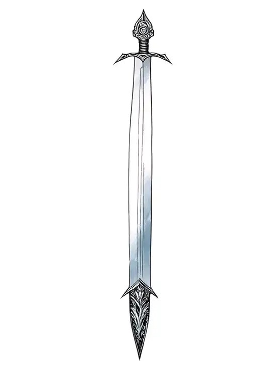 narsil sword tattoo design idea