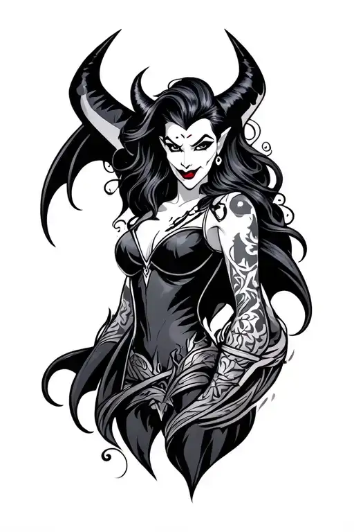 disney villains whole arm tattoo design idea