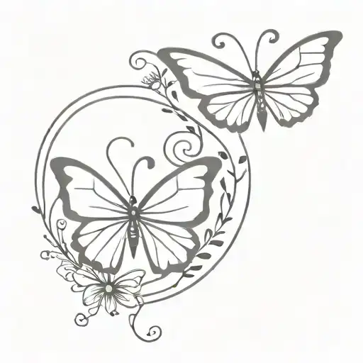 semicolon with butterfly and My Jenny is written inside tattoo design idea