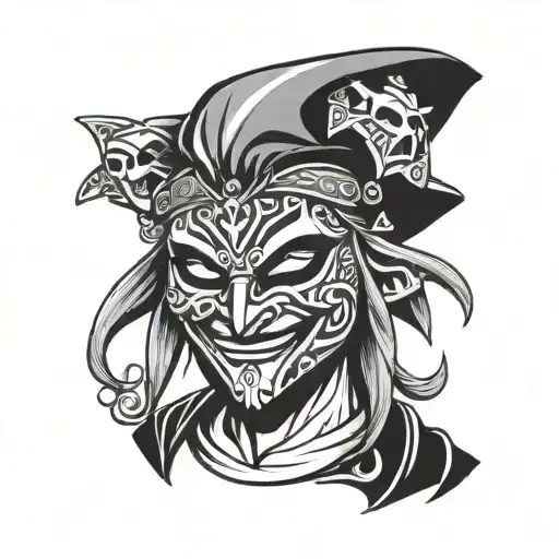 happy mask salesman zelda tattoo design idea