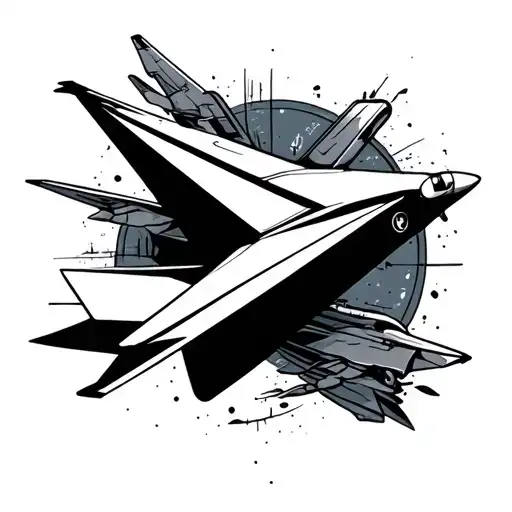 Paper Plane tattoo design idea