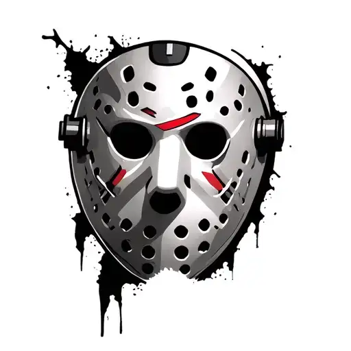 Jason Voorhees mask merged tattoo design idea