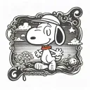 Snoopy tattoo design idea
