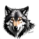 Steampunk Wolf tattoo design idea