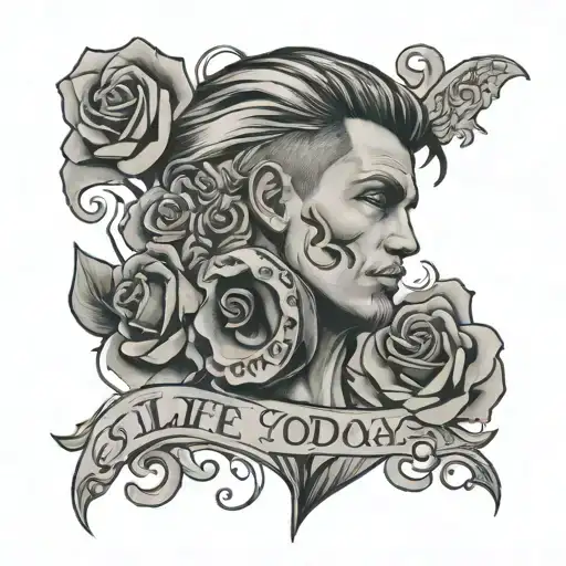 life and to live each day to the fullest for men tattoo design idea