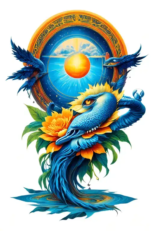 magic circle tattoo design idea