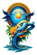 magic circle tattoo design idea