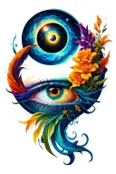 magic circle tattoo design idea