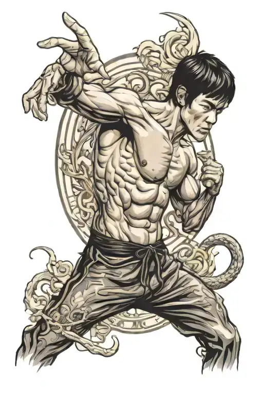 bruce lee tattoo design idea