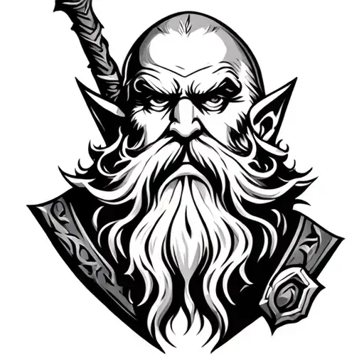 Dwarven tattoo design idea