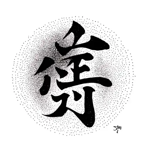 kanji love symbol tattoo design idea