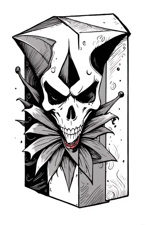 Shaco box one dead tattoo design idea