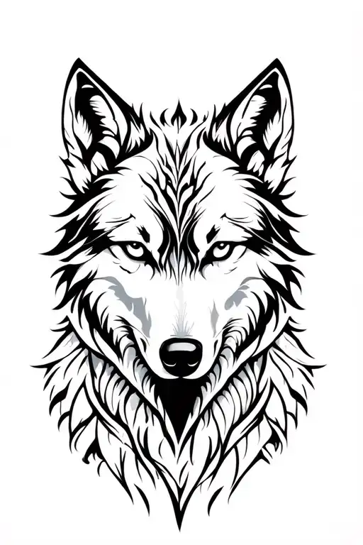 birth son, wolf, feminine, tattoo design idea