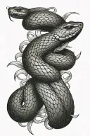 snake wrapped around dagger tattoo design idea