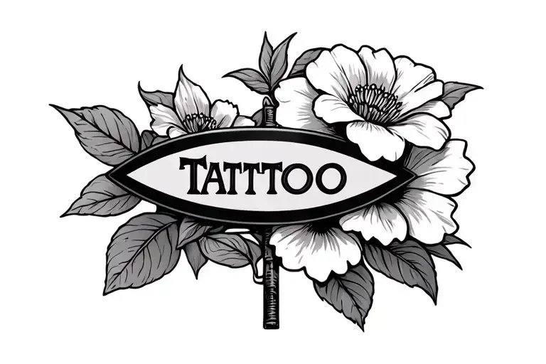 flower tattoo design combining street sign tattoo tattoo design idea