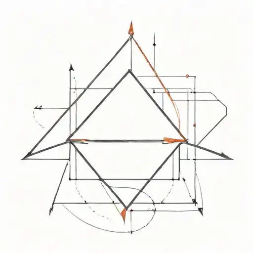 north arrow tattoo design idea