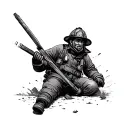 Fallen Firefighter tattoo design idea