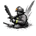 Fallen Firefighter tattoo design idea