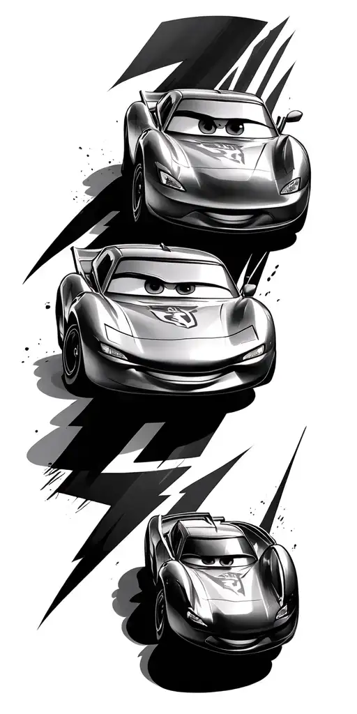 Lightning mcqueen cars film tattoo design idea
