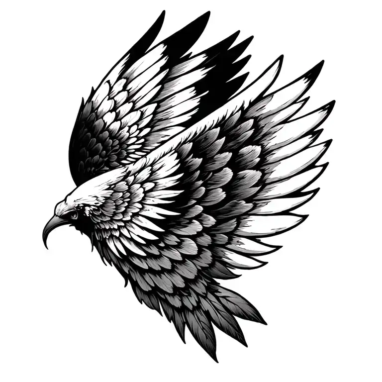 wing  tattoo design idea