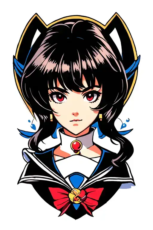 sailor moon style Brando Chiesa tattoo tattoo design idea