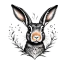 Hare tattoo design idea