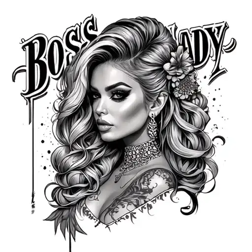 boss lady gd and savage  tattoo design idea