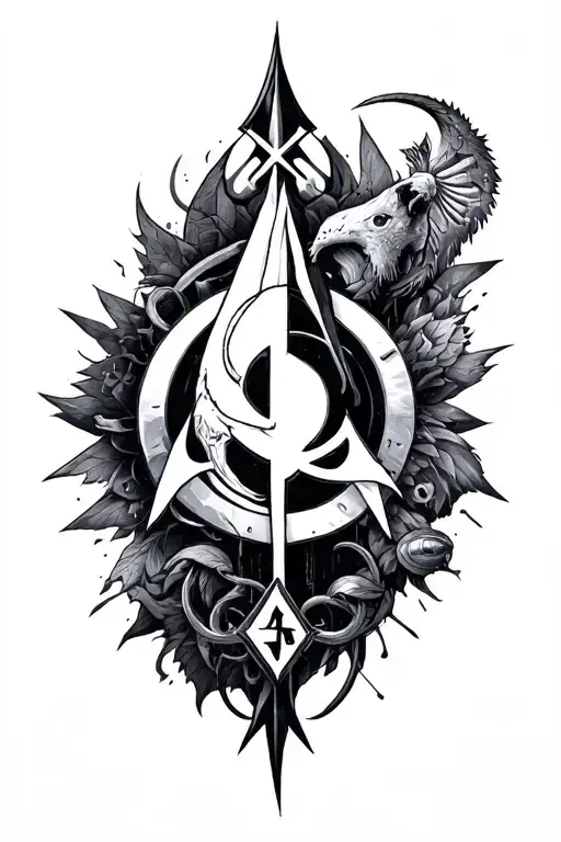 tattoo of supernatural, Percy, Jackson, Harry Potter, hunger games, avengers, doctor who, and shadow hunters symbols tattoo design idea