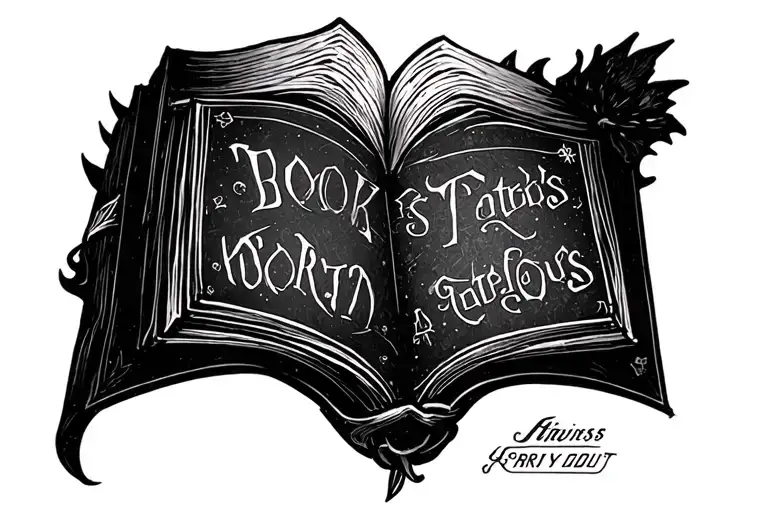 Bookish Harry Potter tattoo design idea