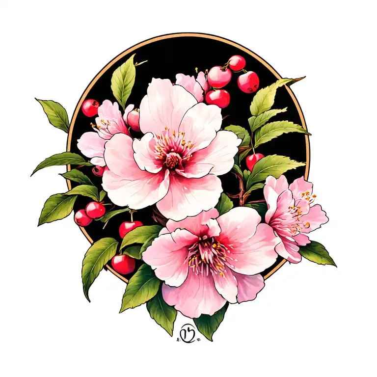 Cherry Blossom tattoo design idea